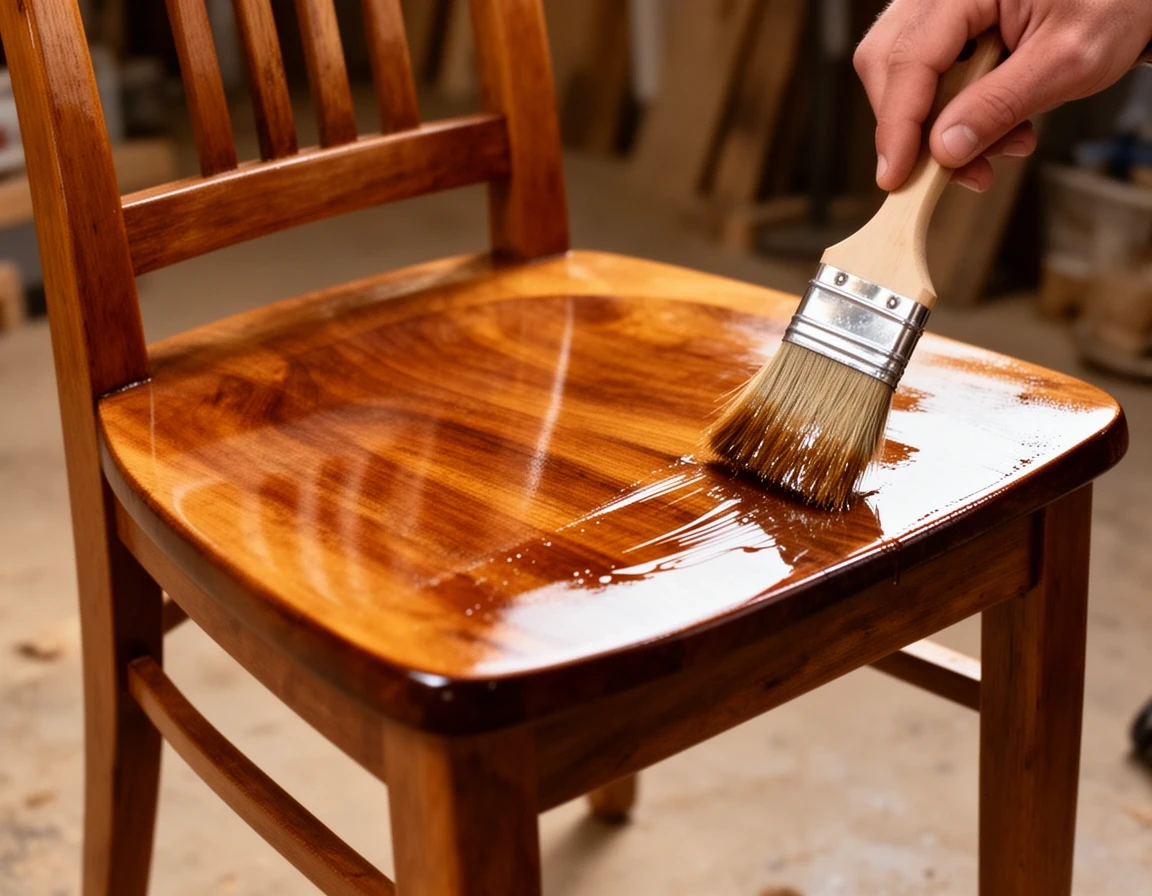 Lakování hotové židle