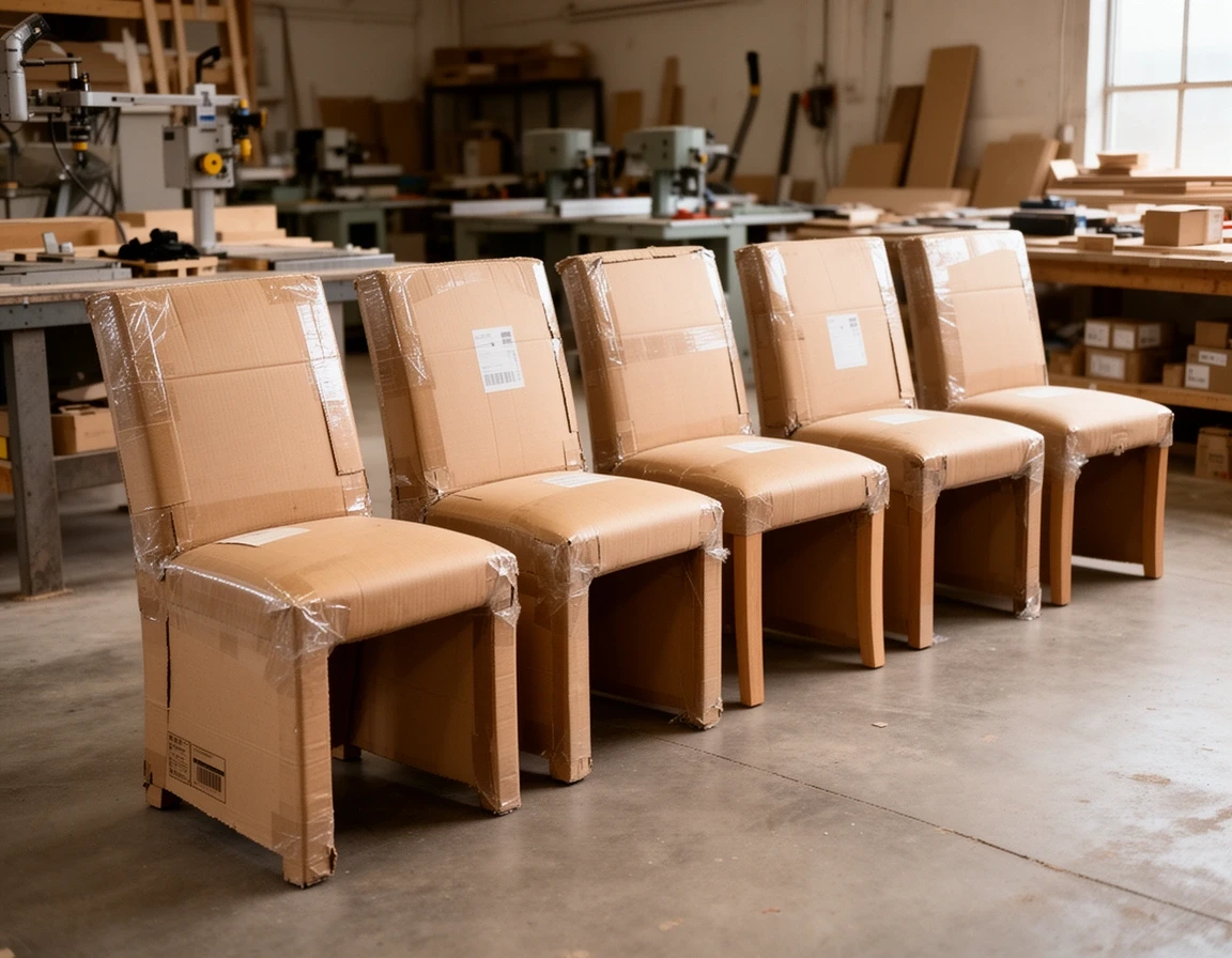 Židle připravené k expedici